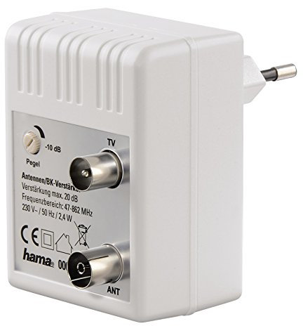 Hama Antennenverstärker 20dB 75122498, Kabel, Schwarz