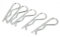 sourcing map 5 Stück R Clip Federsplint Traktorstifte 66 mm Länge 3 mm Dicke Silber Ton
