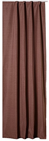 Thermogardine Canada Polar Fleece 140x245 cm Kräuselband schoko braun Thermovorhang meliert Übergardine blickdicht Vorhang Gardine
