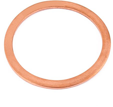 sourcingmap® 60 mm x 50 mm x 2 mm plana de cobre del anillo Crush arandela de sellado de juntas de tornillos