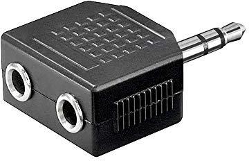 Goobay 11104 Adaptateur de Casque AUX ; Jack 3 5 mm 1 vers 2 - Connecteur Jack 3 5 mm (3 Broches stéréo) > 2 Prises Jack 3 5 mm (3 Broches stéréo)