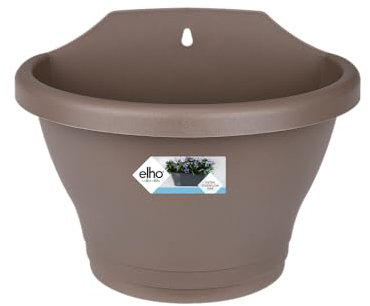 Elho Corsica Wall Basket 25 - Planter - Taupe - Outdoor & Balcony - L 25 x W 17 x H 19 cm