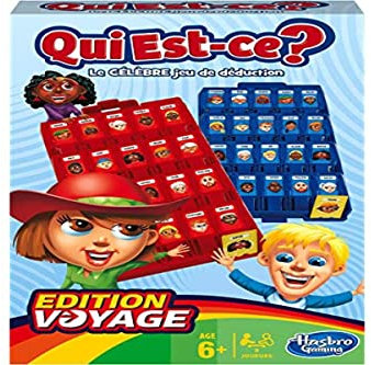 Jeux Hasbro - B12041010 De Voyage - Qui Est-ce? Bleu/Rouge