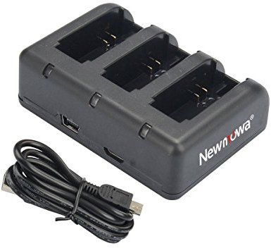 Newmowa Rapide 3 canaux Chargeur pour Gopro Hero 3, Gopro Hero 3+, Gopro Hero4, AHDBT-301, AHDBT-302, AHDBT-401 (Rapide 3 canaux Chargeur)