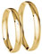 JC Trauringe Gold 333 Paarpreis Poliert I Traumhafte Eheringe breit 5 mm I Partnerringe Gelbgold mit Gravur in edler Schatulle I Klassische Hochzeitsringe Herrenring & Damenring mit Stein (Profil 5)