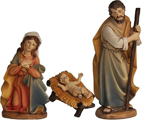 Zisaline Heilige Familie 3tlg. Höhe 9cm, handbemalen