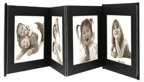 Deknudt Fotoalbum, Fotokaste, Leder oder Kunstleder, Schwarz, 13 x 18 cm