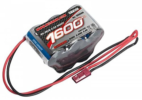 NOSRAM NiMH Rx Empfänger-Akku 6,0V 1600mAh BEC Stecker, ca. 50x30x32mm & 119g, 2/3 Zellen