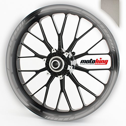 Motoking Felgenrandaufkleber im GP Design REFLEKTIEREND/für 15 bis 19 / REFLEKTIEREND SCHWARZ