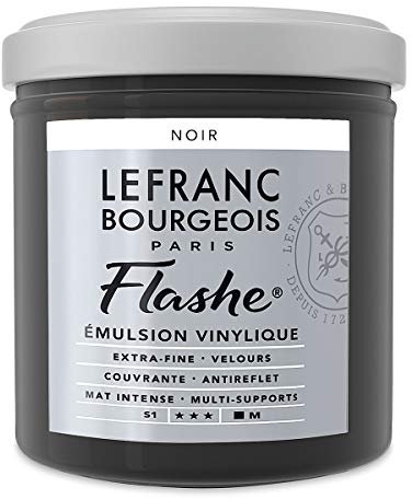 Lefranc Bourgeois 230369 Acrylique et Vinyle Couleur, Noir, 7 x 7 x 7,3 cm