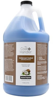 The Coat Handler Undercoat Control Deshedding Hundeshampoo, 1 Gallone - Bekämpft Schuppen, Omega 3 & 6 Reich, Vitamin E, Alle Natürlichen Inhaltsstoffe
