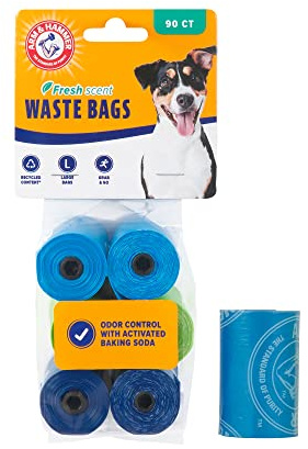 Arm & Hammer 71038 Disposable Waste Bag Refills, Assorted, 90-Pack