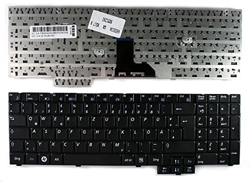 Power4Laptops German Layout Black Replacement Laptop Keyboard Compatible With Samsung R530 JA09