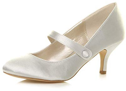 AJVANI Low mid Heel Mary Jane Strap Work Party Court Shoes Size 7 40