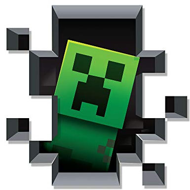JINX Minecraft Wandaufkleber 3er-Pack Creatures - Offizielles Lizenzprodukt - Vinyl - Grüne Schwein und Kuh Pixelart Sticker für Wände