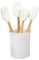 Le Creuset of America Craft Série 5piece Ustensiles de Cuisine avec pot – Caraïbes blanc