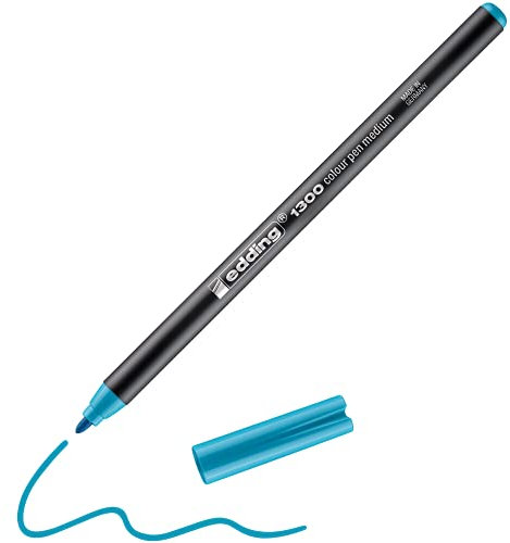 edding 1300 Fasermaler medium - manganblau - 1 Stift - Rundspitze 2 mm - Filzstift zum Zeichnen und Schreiben - Filzstift für Schule, Mandala, Bullet Journal