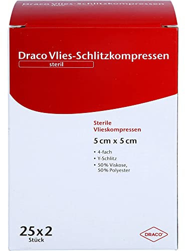 Schlitzkompressen Vlies 5x5 cm Steril 4fach
