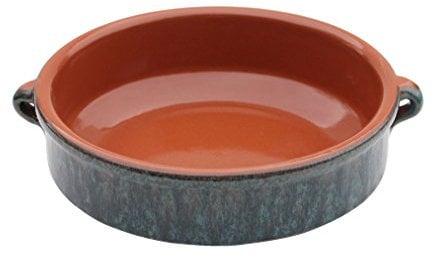 Amazing Cookware 20cm Terracotta Round Dish in 'Peacock Green