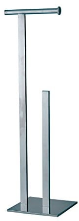 Superbia- Freestanding Chrome Toilet Roll and Spare Paper Holder by Showerdrape