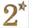 Express Yourself MIP 3D Stickers-Gold Number 2