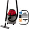 Einhell TC-VC 1815 wet & dry vaccum cleaner (1250 W, 180 mbar, robust 15-liter plastic tank, blow connection, 4 castors, accessories holder, incl. suction hose, nozzles + filters)