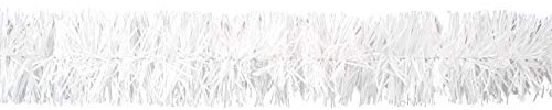 Weihnachtsgirlande Lametta 5cm x 3 Meter Lamettagirlande Baumgirlande Christbaumdeko weiß