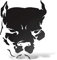 erreinge Aufkleber Pitbull Schwarz Schriftzug PVC für Abziehbild Tapete Auto Moto Helm Camper Laptop - 12 cm
