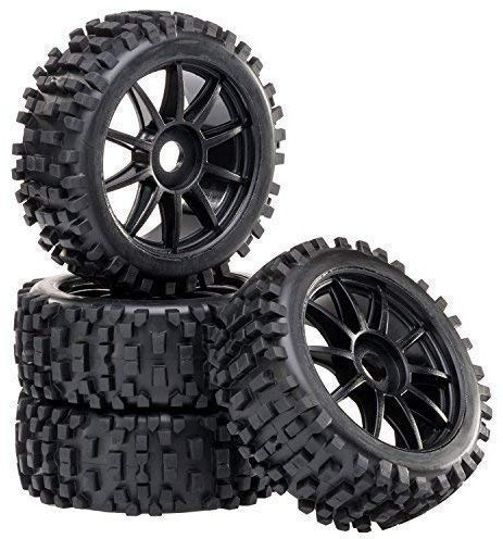 Buggy Reifen Felgenset Attack mit 10-Speichenfelge schwarz 1:8 partCore 320019