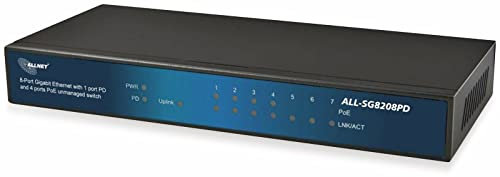 ALLNET ALL-SG8208PD commutateur réseau Non-géré Gigabit Ethernet (10/100/1000) Connexion Ethernet, supportant