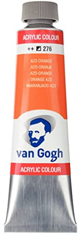 Van Gogh Acrylfarbe - 40 ml Tube Azo-Orange 276 - Hochwertige Pigmente - Schnell trocknend - Schwere Körperfarbe für Künstler mit Pinsel oder Paletten-Messer