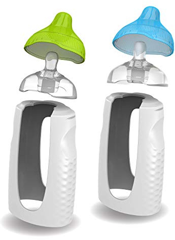Kiinde Twist Squeeze Natural Baby Breast Milk Feeding Bottle with Nipples and Case (2 Pack)