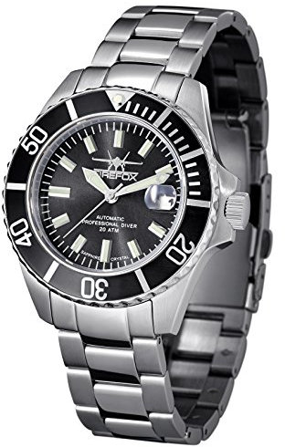 FIREFOX SEA Commander FFS520-102 Automatikuhr NH35 Sunray Graphit schwarz Schraubkrone Glasboden Saphirglas Sicherheitsfaltschließe Herrenuhr massiv Edelstahl 20 ATM wasserdicht