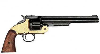 Deko Waffe Shofield Revolver 1869, Replika, Schwarz Messing