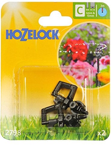 2 x Hozelock 2798 360 Degree Mini Water Sprinkler Micro Irrigation Auto Watering