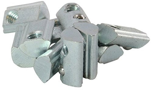 Unbekannt 100 x Nutensteine 5 x M5 Nut 5 – Typ I – M5 mit Stabfederkugel aus verzinktem Stahl