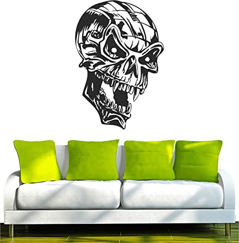 INDIGOS UG - Wandtattoo Wohnzimmer - Wandaufkleber Teufel der Hölle 80x54 cm schwarz w918 - Aufkleber Kinderzimmer Schlafzimmer Küche Badezimmer Büro Dekoration