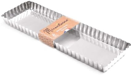 Moule à tarte rectangulaire en fer blanc 35 x 11 cm