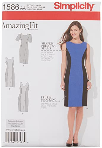 Simplicity 1586 Size AA Misses Amazing Fit Dress Sewing Pattern