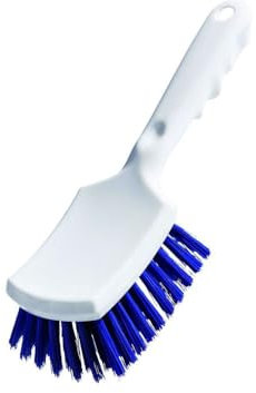 Haug Stielbürste 26 cm blau mit kurzem Griff, Polyester, hart