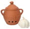 Dexam 17851023 Pot à ail en terre cuite, céramique, 12,75 cm x 10 cm, blanc