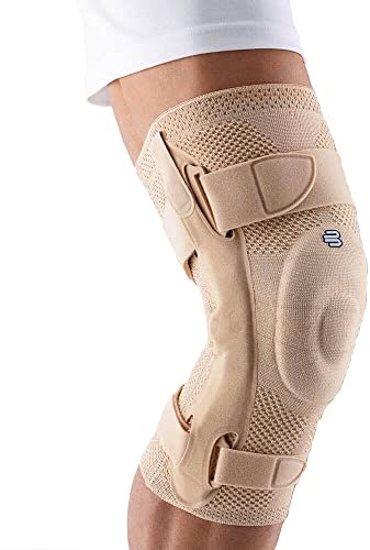 BAUERFEIND Vendaje de Rodilla, GenuTrain S, Beige,Derecho, Talla 7