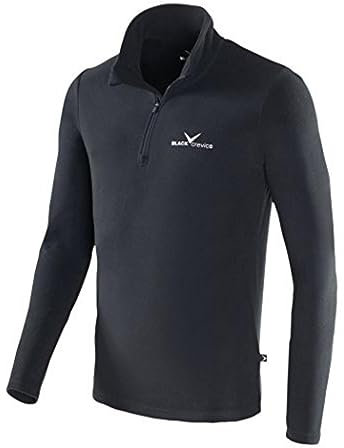 Black Crevice Herren Fleece Skirolli, schwarz/Silber, M