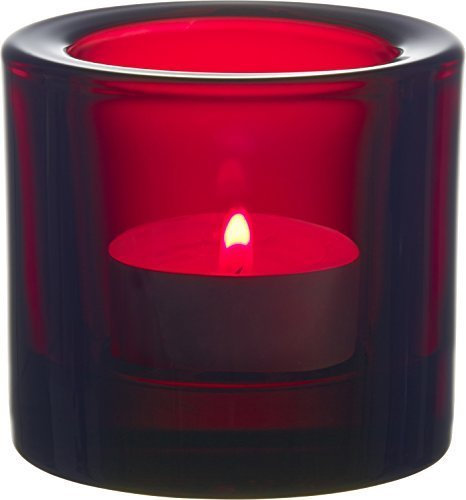 Iittala 1014352 Kivi Tealight Holder, 6 cm, Cranberry by Iittala