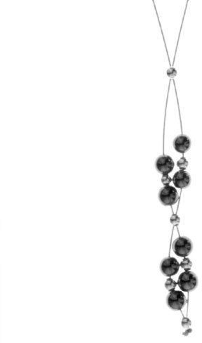 InCollections Damen-Collier 925/000 Sterlingsilber 42 cm mit Hämatit und Silberkugeln 0010293036100