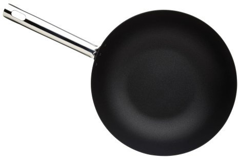 Master Class Induktionstauglicher Professional Carbon-Antihaft-Wok, Stahl, Schwarz, 24 cm, 42.2 x 24.2 x 13 cm