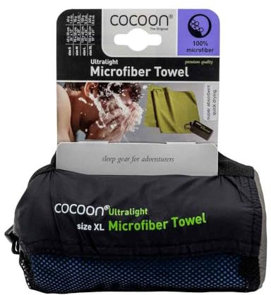 Cocoon Ultralight - Leichtes Mikrofaser Handtuch, Erwachsene (Unisex), Fjord Blue, XL