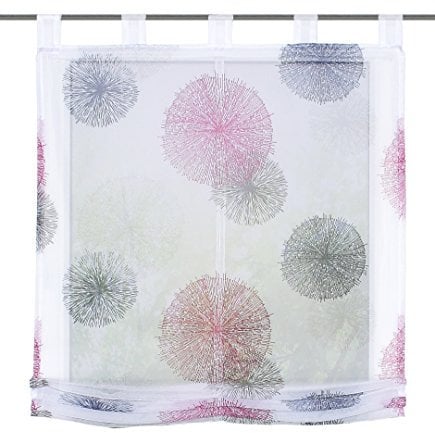 Schlaufenrollo Digitaldruck Rawlins, Voile, violett 140 x 45 cm