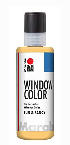 Marabu 04060004029 - Window Color fun & fancy, rosé-beige 80 ml, Fensterfarbe auf Wasserbasis, ablösbar auf glatten Flächen wie Glas, Spiegel, Fliesen und Folie