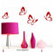 Grandora Wandtattoo 4er Set Schmetterlinge I rot 8-10 cm I Baby Kinderzimmer selbstklebend Wand Aufkleber Wandaufkleber Wandsticker Sticker W697